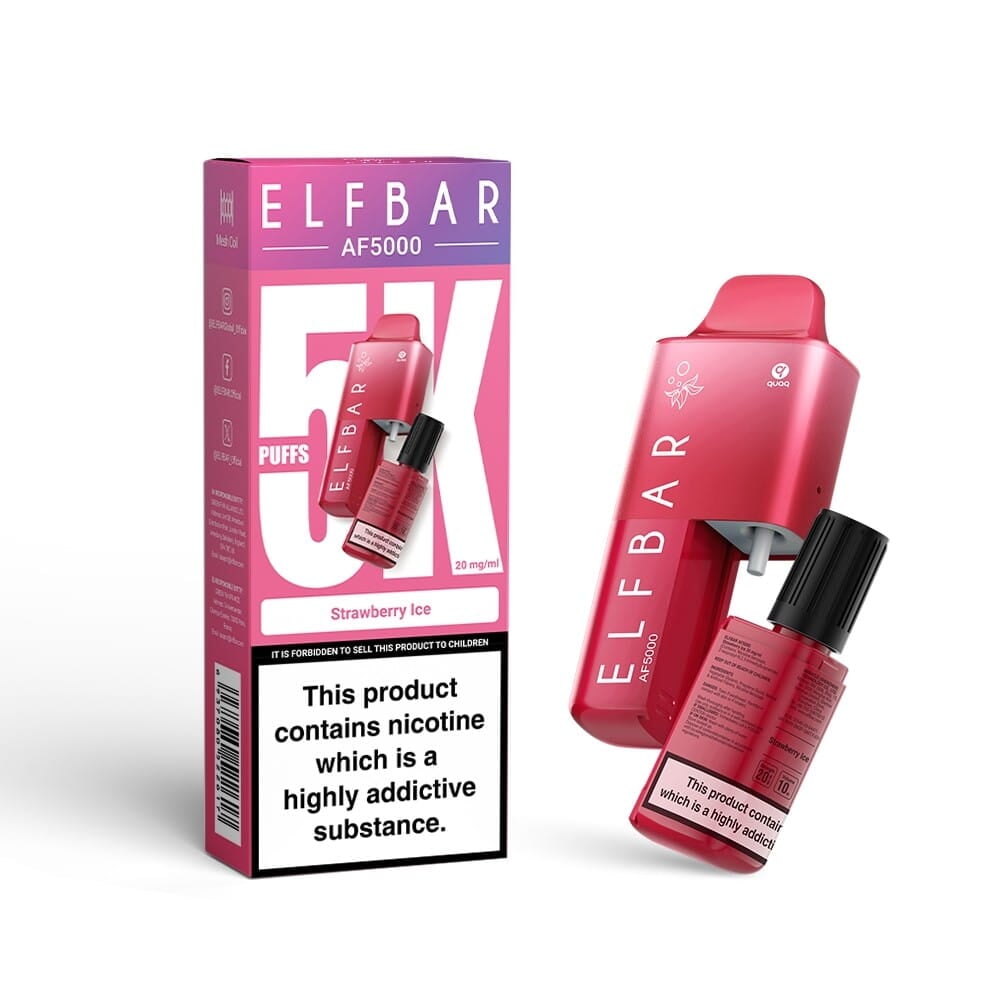 Strawberry Ice Disposable Vape By Elf Bar AF5000 (TPD Approved)