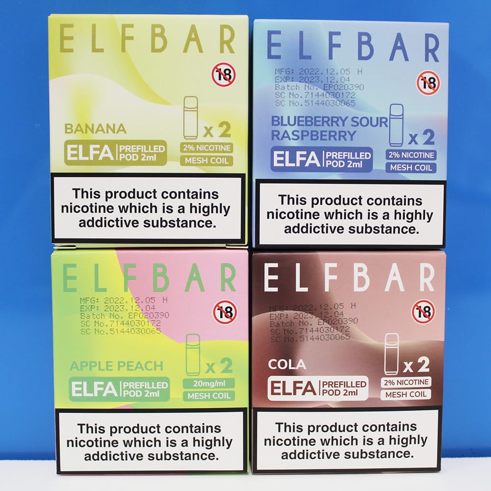 Elf Bar Elfa Prefilled Pods & Kits (Kit £6.99) (Pods - £4.49)