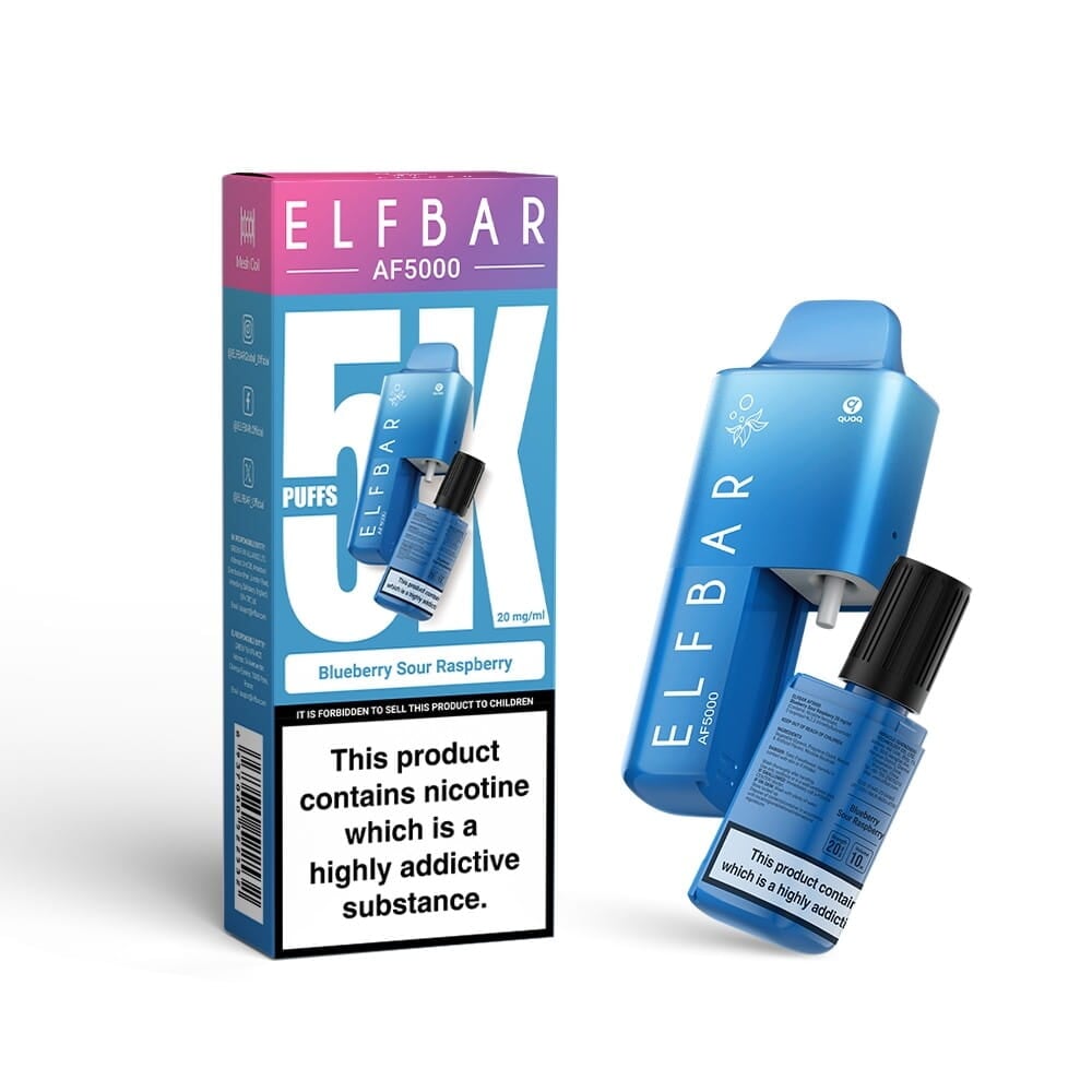 Blueberry Sour Raspberry Disposable Vape By Elf Bar AF5000 (TPD Approved)