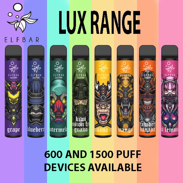 Elf Bar 600 Lux, 8 different designs