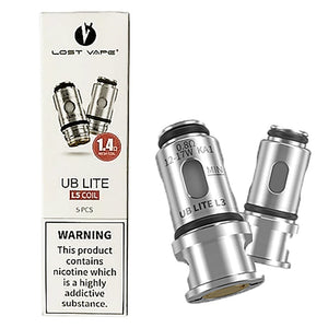 Lost Vape UB Lite Coils (5 Pack) box and coil