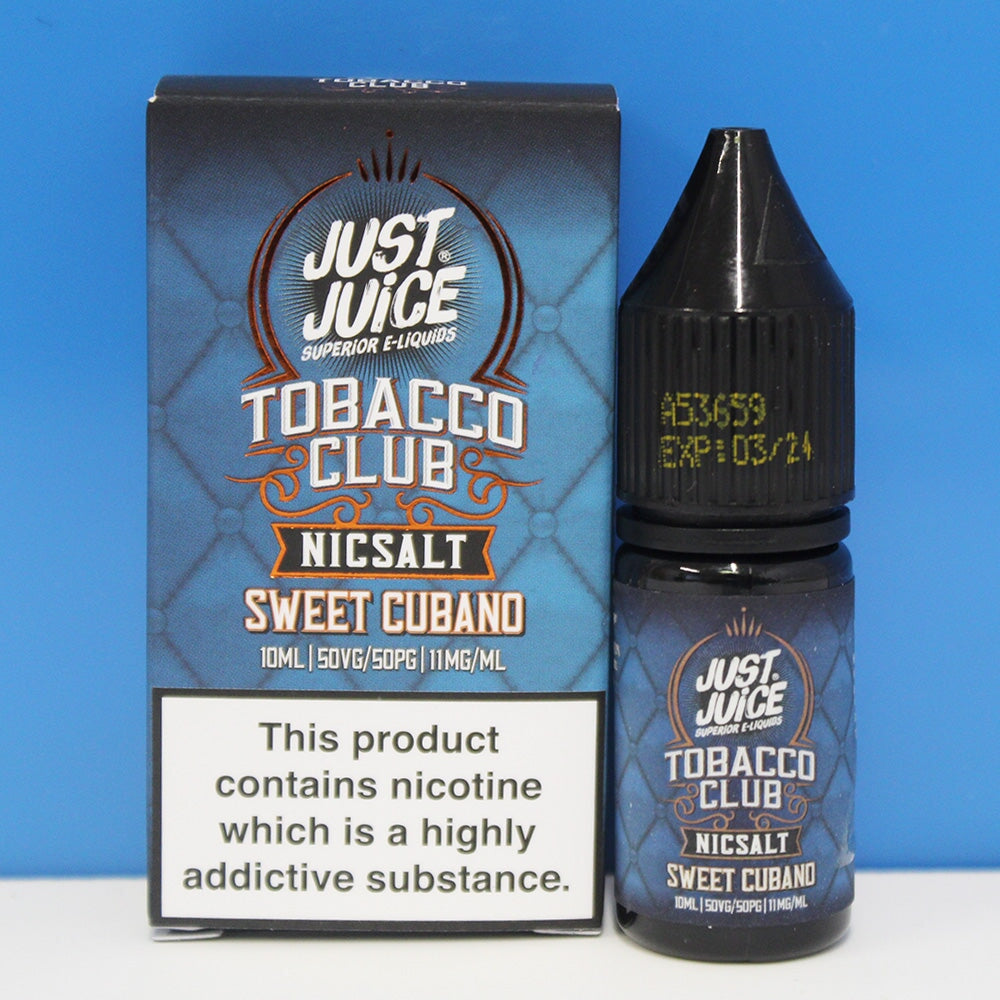 Sweet Cubano Tobacco Salt E-Liquid By Just Juice 10ml 