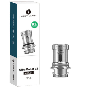 Lost Vape Ultra Boost V2 Coils (5 Pack) box and coil