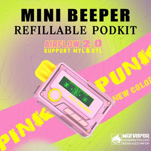 Wizvapor Mini Beeper Pod Kit 1200mah pink punk