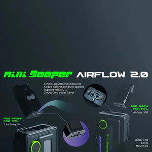 Wizvapor Mini Beeper Pod Kit 1200mah air flow