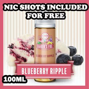 Blueberry Ripple E-Liquid by Bakers Fog 100ml Shortfill