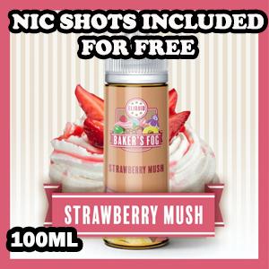 Strawberry Mush E-Liquid by Bakers Fog 100ml Shortfill