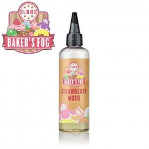 bakers fog strawberry mush e-liquid with logo