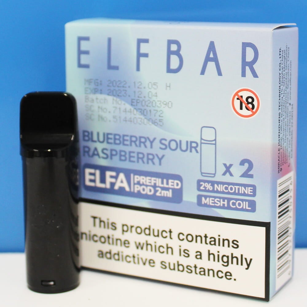 Blueberry Sour Raspberry Elf Bar Elfa Prefilled Pod